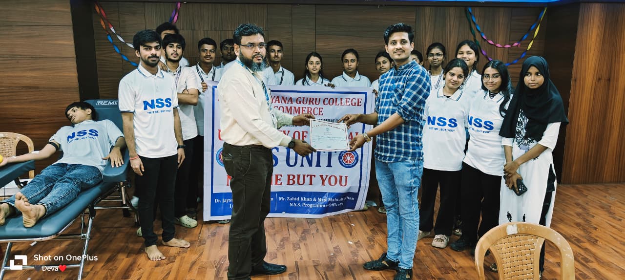 90th Blood Donation Drive at Sree Narayan Guru College of Commerce, Chembur