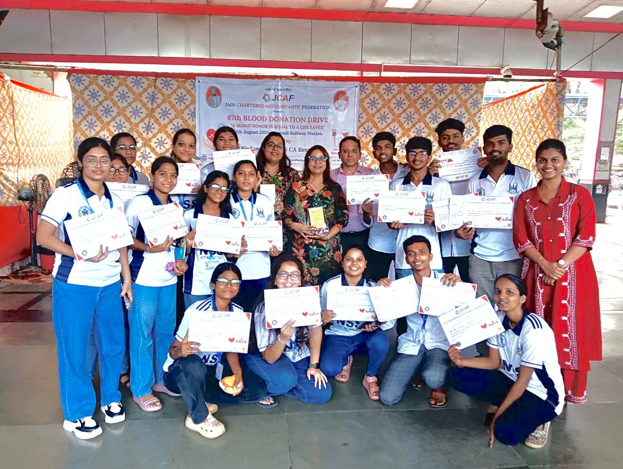 87th Blood Donation Drive at Borivali Railway Station