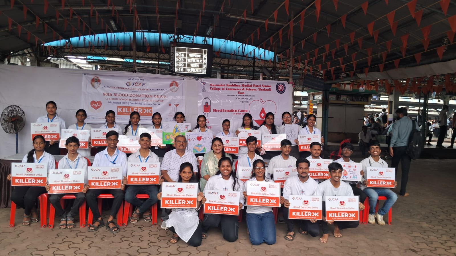 86th Blood Donation Drive at Dombivali Railway Station