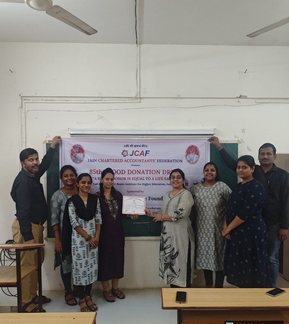 85th Blood Donation Drive at Bunts Institute for Higher Education, Juinagar