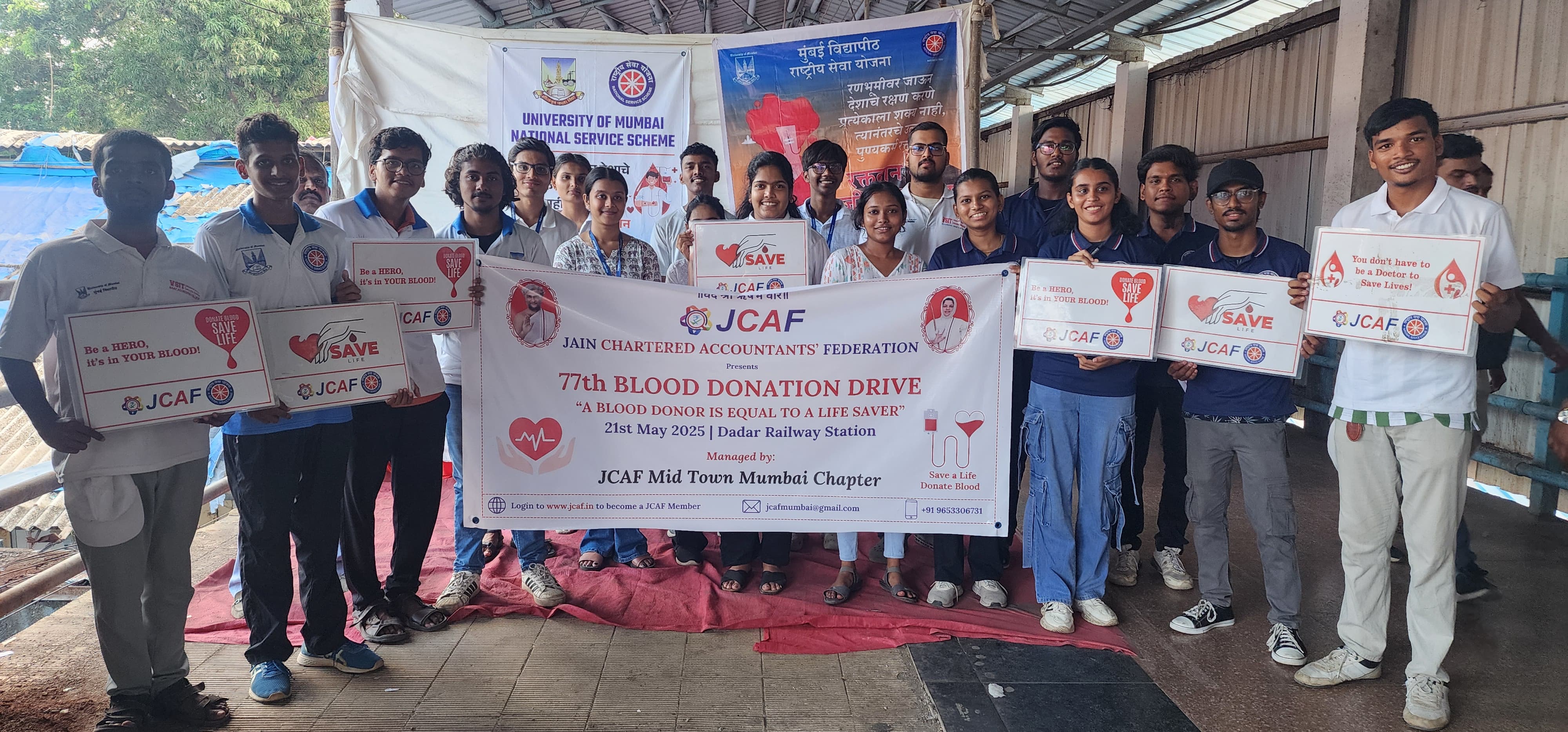 77th Blood Donation Drive at Dadar Railway Station