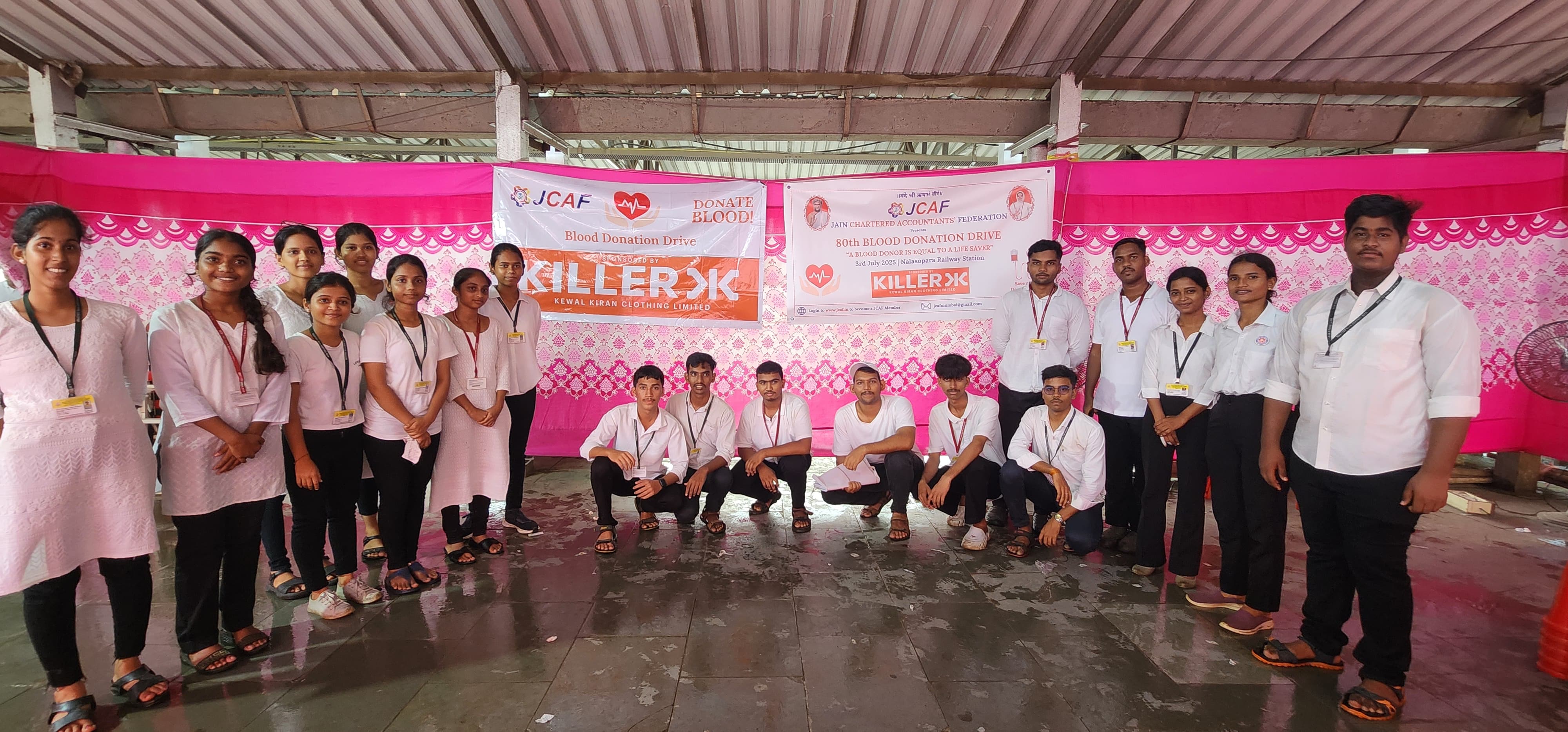 80th Blood Donation Drive at Nalasopara Railway Station.