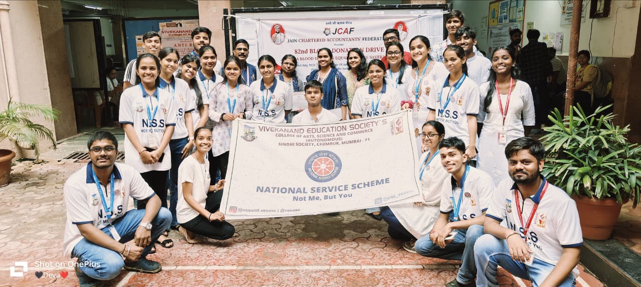 82nd Blood Donation Drive at V.E.S. College Of Arts, Science and Commerce (Autonomous), Sindhi Society, Chembur