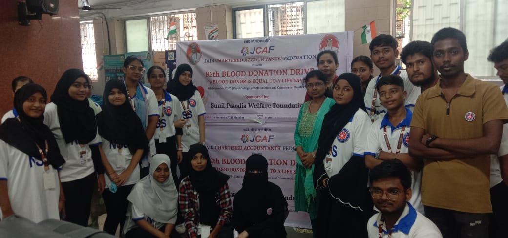 92nd Blood Donation Drive at Rizvi College of Arts Science and Commerce, Bandra West