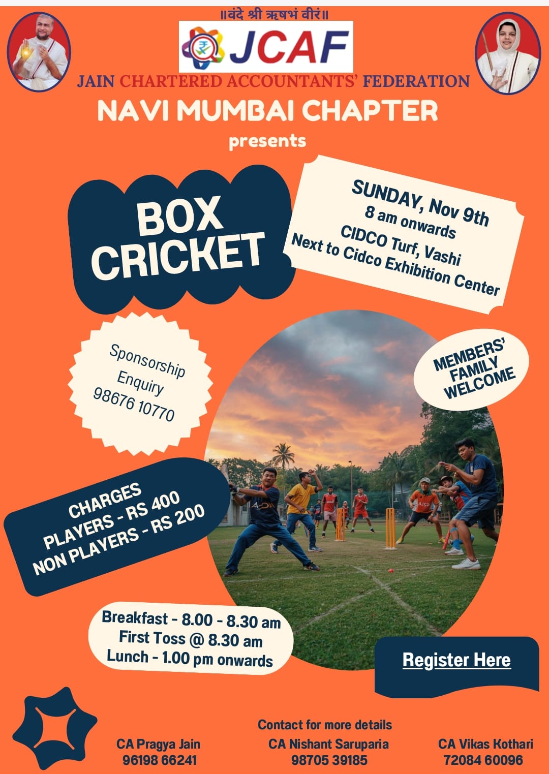 JCAF Navi Mumbai Box Cricket tournament