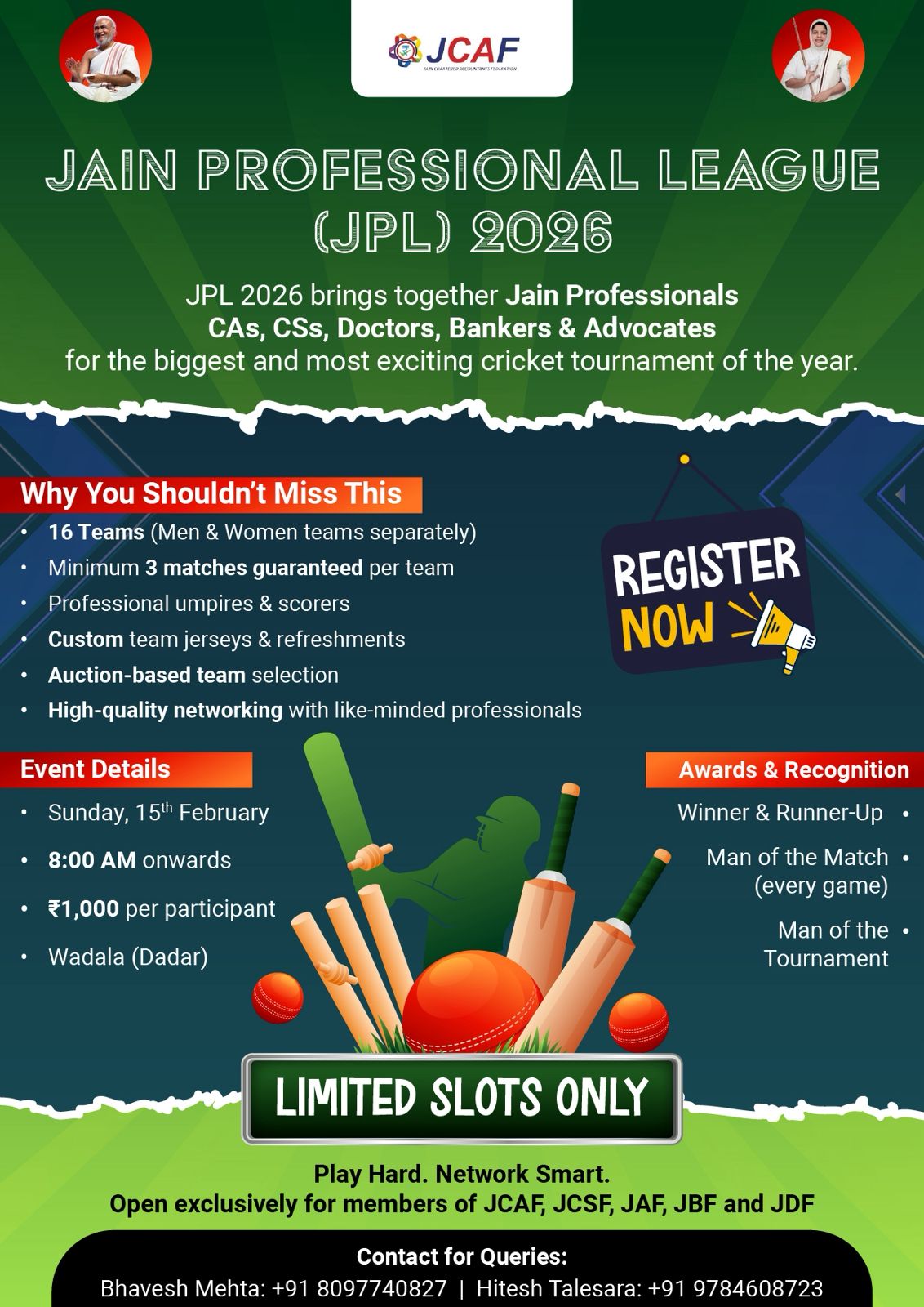 JAIN PROFESSIONALS LEAGUE 2026