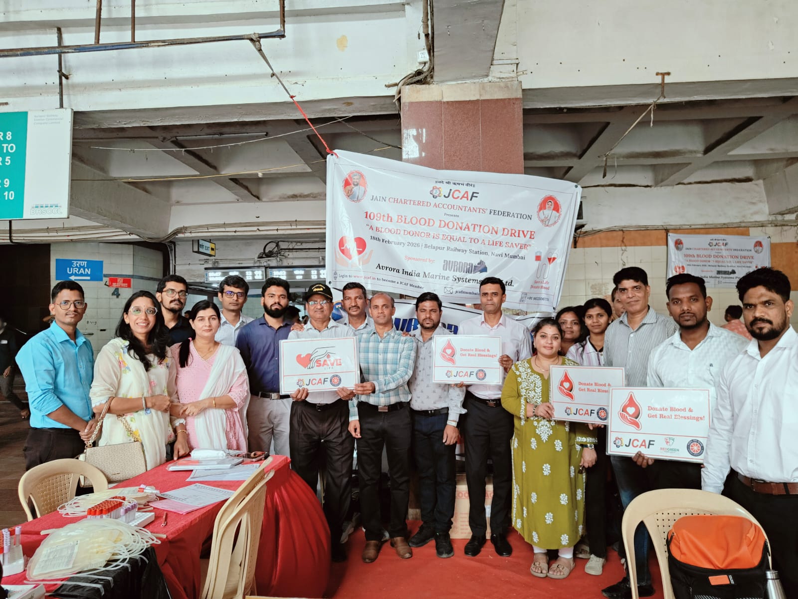109th Blood Donation Drive at Belapur Railway Station, Navi Mumbai
