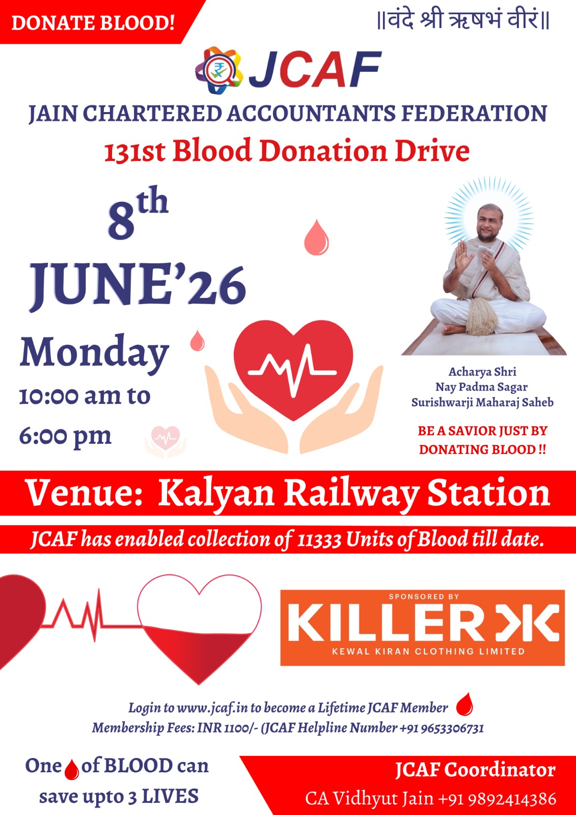 131 th Blood Donation Drive  Kalyan Railway Station