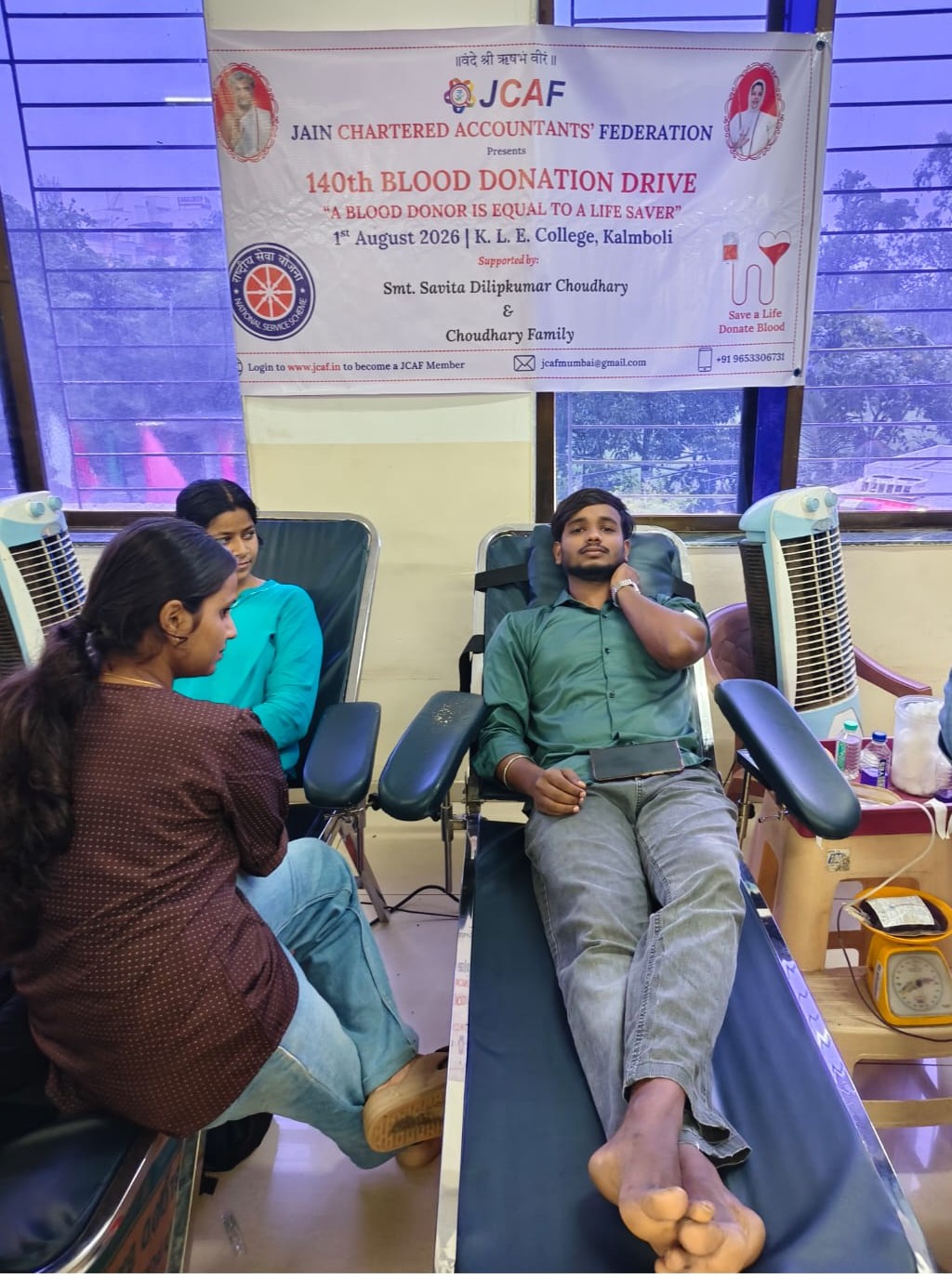 140th Blood Donation 2026 K. L. E. College, Kalmboli